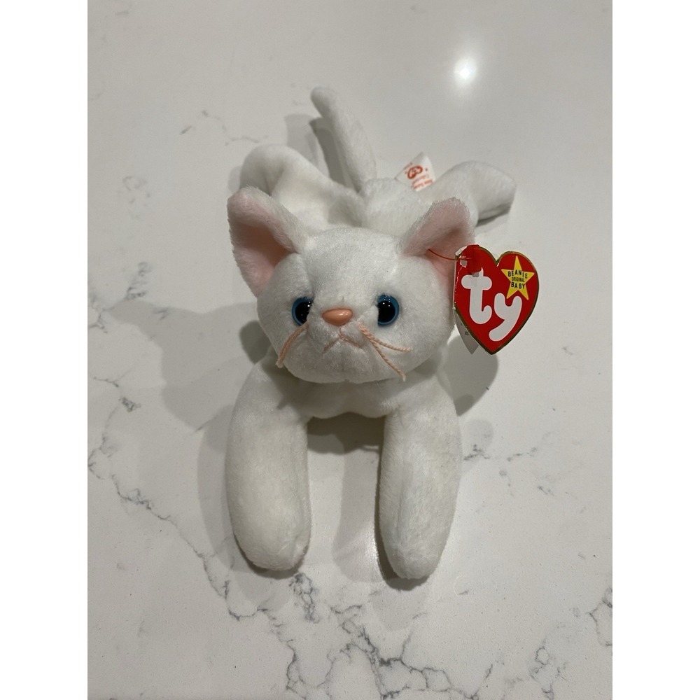 RARE Ty Beanie Baby Flip the Cat 1993/1995 TAG ERRORS Retired Vintage PVC Pellet